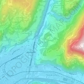 Plan Bétet topographic map, elevation, terrain
