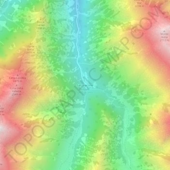 San Giacomo topographic map, elevation, terrain