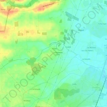 Casso topographic map, elevation, terrain