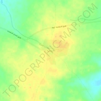 السلمانية topographic map, elevation, terrain
