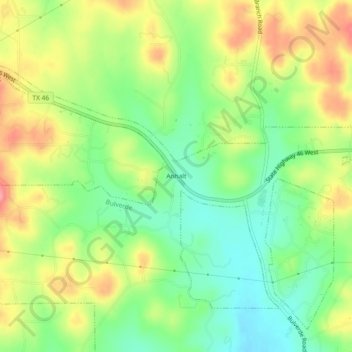 Anhalt topographic map, elevation, terrain