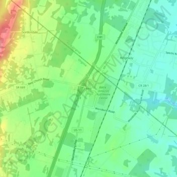 Rest topographic map, elevation, terrain