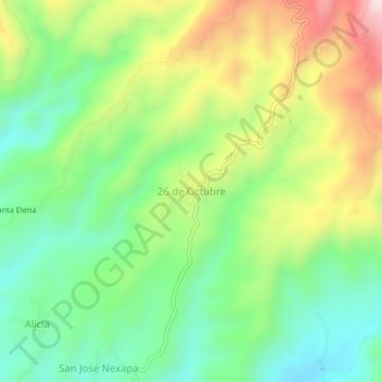 26 de Octubre topographic map, elevation, terrain