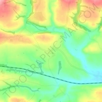 Clarbeston topographic map, elevation, terrain