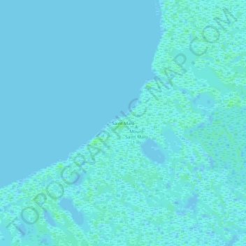 Saint Malo topographic map, elevation, terrain