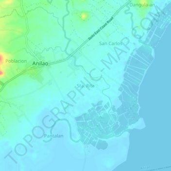 Sta. Rita topographic map, elevation, terrain