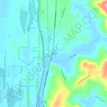 Hauser topographic map, elevation, terrain