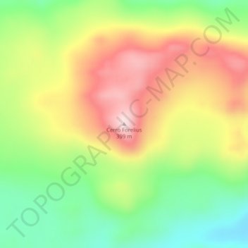 Cerro Forelius topographic map, elevation, terrain