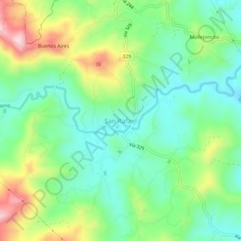 San Rafael topographic map, elevation, terrain
