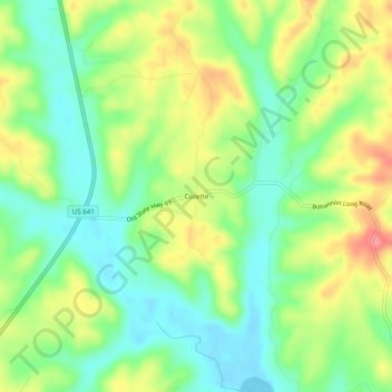 Cozette topographic map, elevation, terrain
