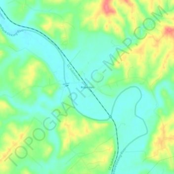 Robinson topographic map, elevation, terrain