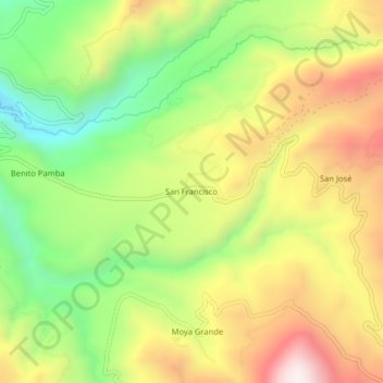 San Francisco topographic map, elevation, terrain