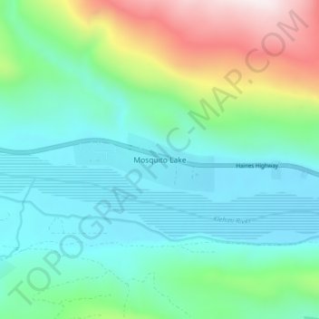 Mosquito Lake topographic map, elevation, terrain