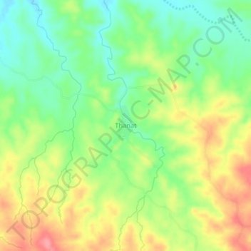 Thanat topographic map, elevation, terrain