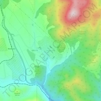 Zmeiovo topographic map, elevation, terrain
