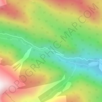 Chasm Falls topographic map, elevation, terrain
