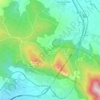 Canale topographic map, elevation, terrain