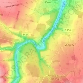 Val de Maizet topographic map, elevation, terrain