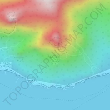 Dragon's Horns (South Tower) topographic map, elevation, terrain