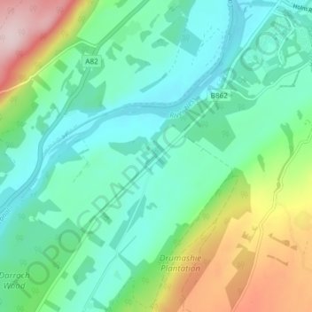 Scaniport topographic map, elevation, terrain