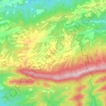 Prades topographic map, elevation, terrain