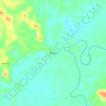 Damar topographic map, elevation, terrain