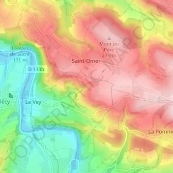 La Commune topographic map, elevation, terrain