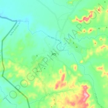 Tsorona topographic map, elevation, terrain