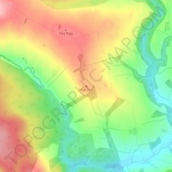 High Seat topographic map, elevation, terrain