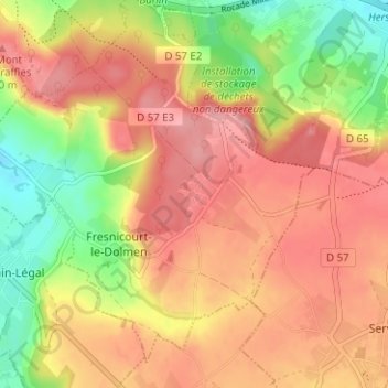 Verdrel topographic map, elevation, terrain