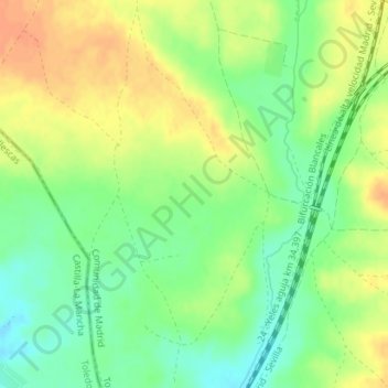 La Calza topographic map, elevation, terrain