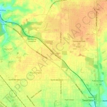 Summit topographic map, elevation, terrain