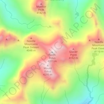 North Eolus topographic map, elevation, terrain