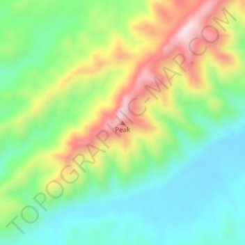 Peak topographic map, elevation, terrain