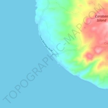 Lanas topographic map, elevation, terrain