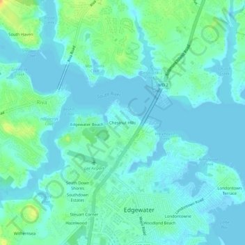 Chestnut Hills topographic map, elevation, terrain