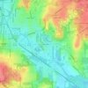 East Mansfield topographic map, elevation, terrain