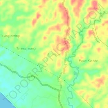 Air Napal topographic map, elevation, terrain