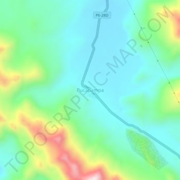 Pucapampa topographic map, elevation, terrain