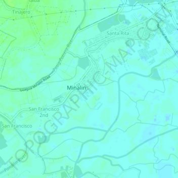 Santo Rosario topographic map, elevation, terrain