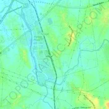 Nilaje Gaon topographic map, elevation, terrain