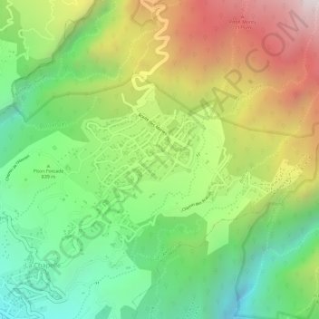 Le Tevelave topographic map, elevation, terrain