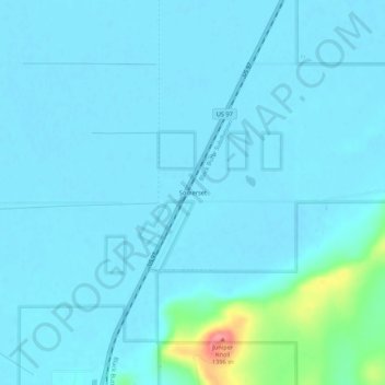 Somerset topographic map, elevation, terrain