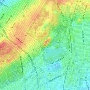 Lookout Hill topographic map, elevation, terrain