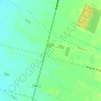 Himatangi topographic map, elevation, terrain