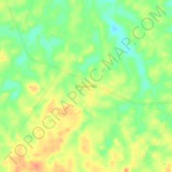 Vila Verde topographic map, elevation, terrain
