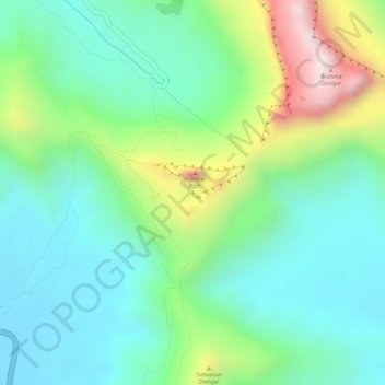 Harihar Fort topographic map, elevation, terrain