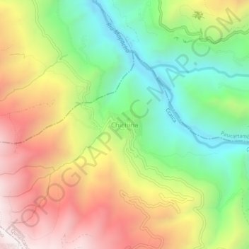 Chichina topographic map, elevation, terrain