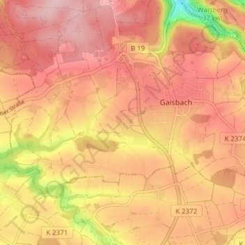 Unterhof topographic map, elevation, terrain