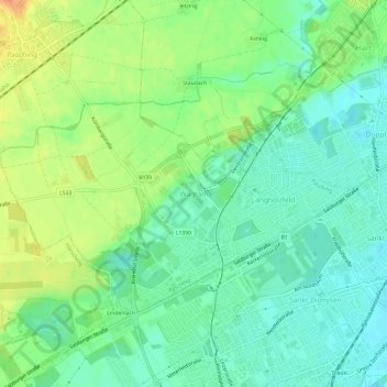 Wagram topographic map, elevation, terrain